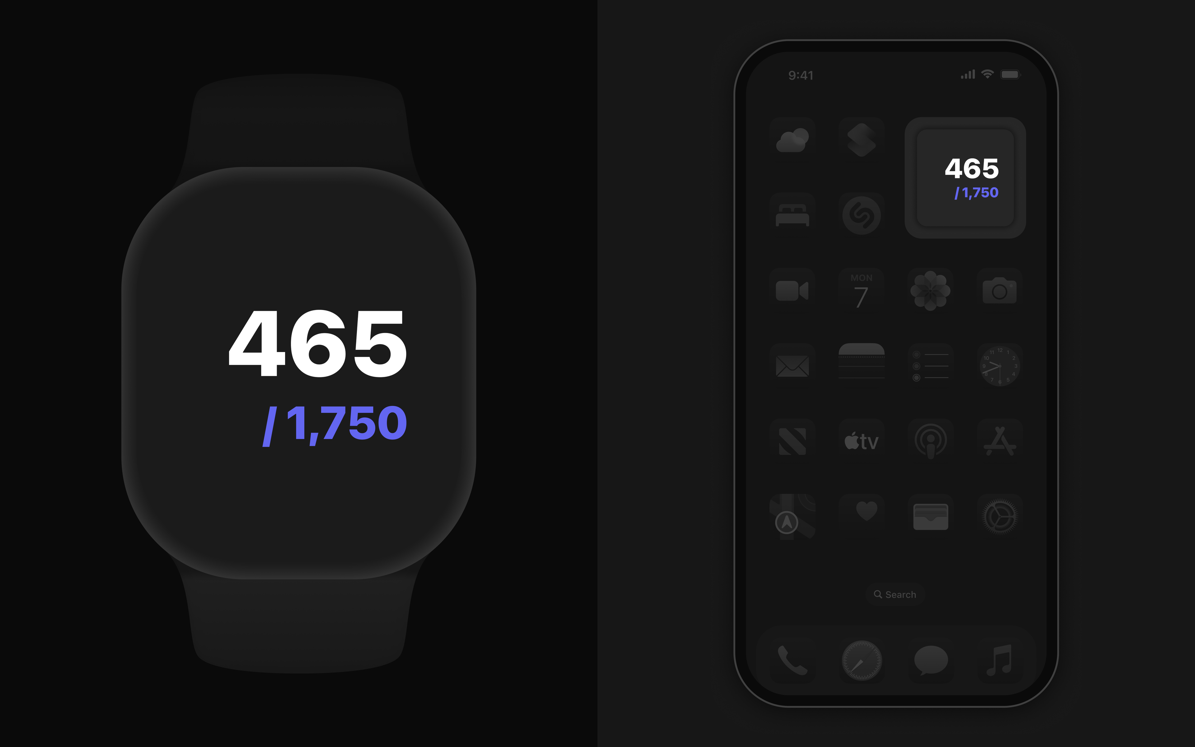 Persist apps on a home screen widget and a smartwatch
