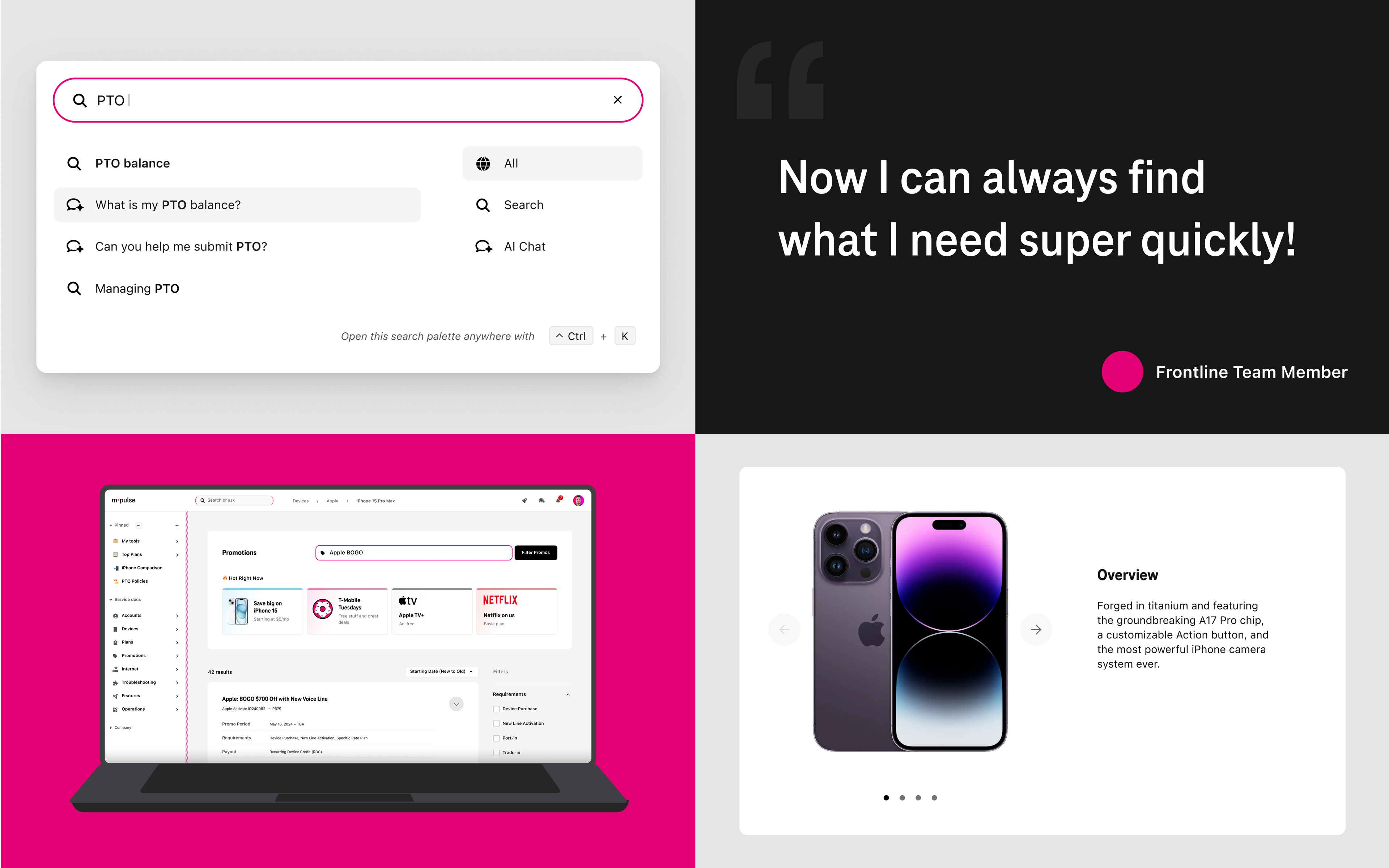 A visual collection of components and screens from the M-Pulse project.